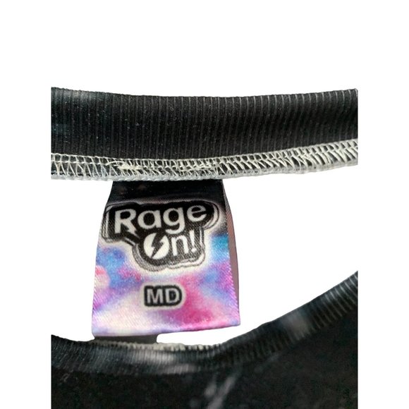 Rage On Mens Size Medium M Pullover Long Sleeve Sweatshirt Black Gray White14945 - Picture 2 of 4